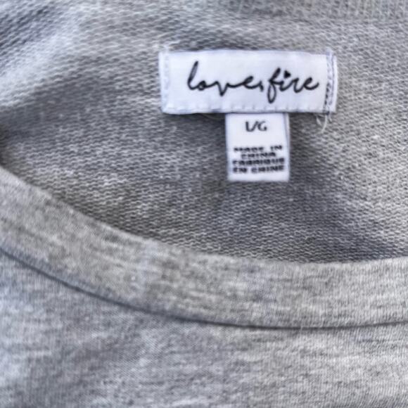 Love, Fire Gray Ruffle Sweater Size Large - Picture 5 of 5